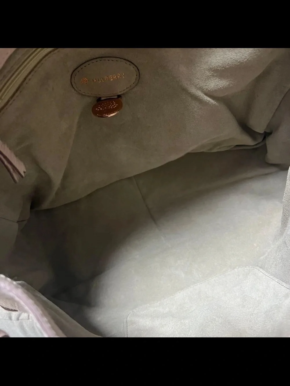 Mulberry Cream Top-Handle Satchel with Rose Gold Hardware